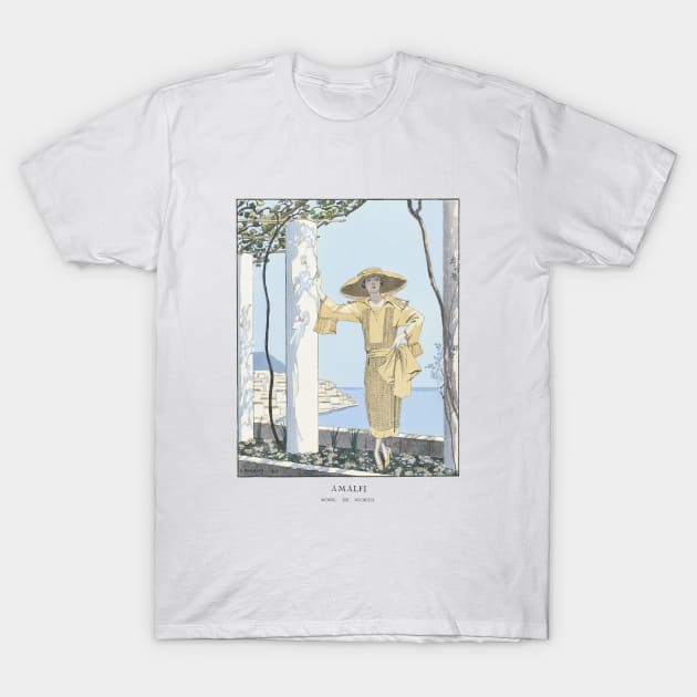 Amalfi Fashion Illustration by George Barbier T-Shirt by VanillaArt